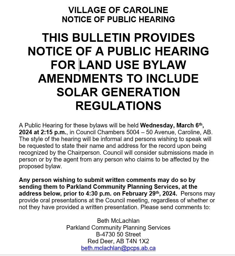 Public Hearing March 6